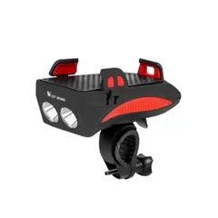 WEST BIKING - Luz Bocina Porta Carga Celular Bicicleta Delantera Foco Usb