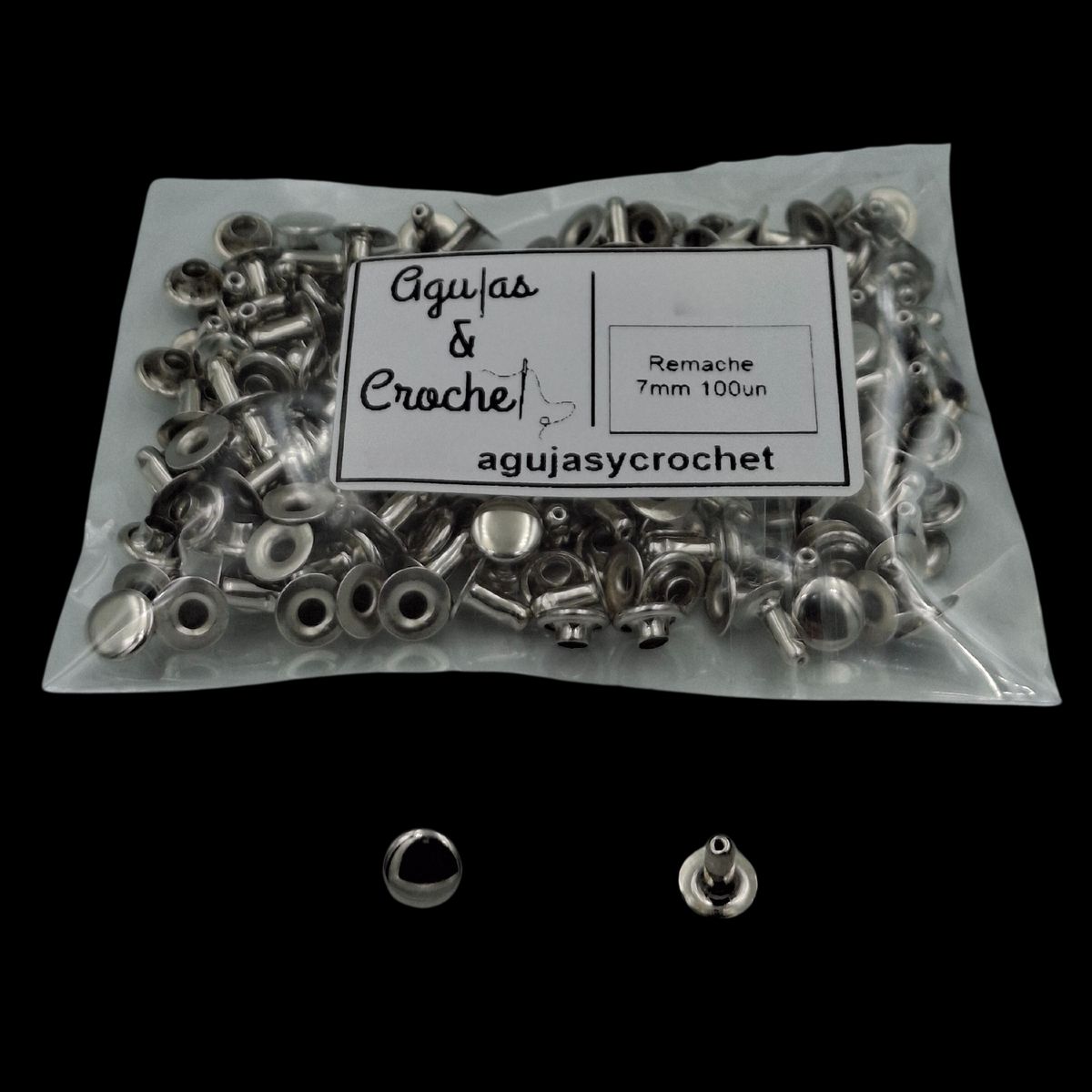 GENERICO - Remaches 7mm 100 unidades para remachadora Vestuario