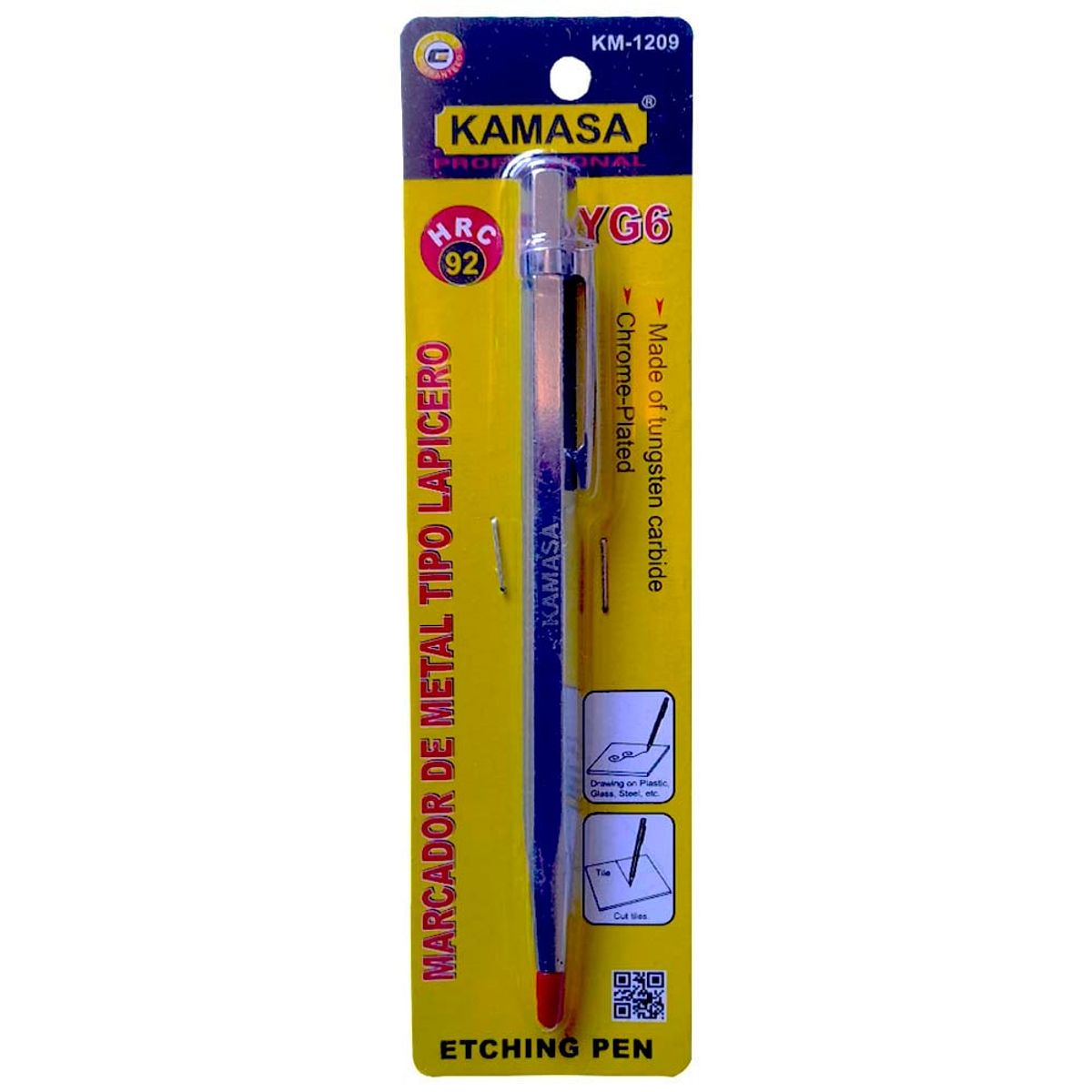KAMASA - Marcador De Metal  Vidrio  Madera Tipo Lapicero De Acero
