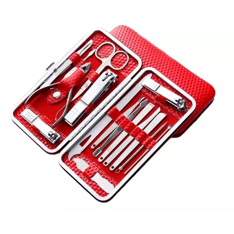 GENERICO - Set Manicura Set Pedicure Corta Uñas Lima Cuticulas 16pcs