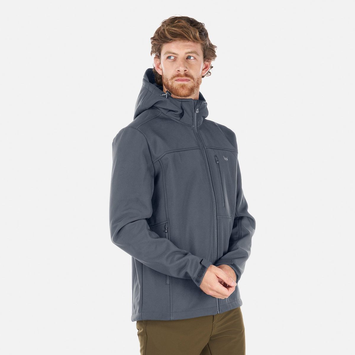 LIPPI - Chaqueta Hombre Macaya Softshell Hoody Jacket Gris Oscuro Lippi