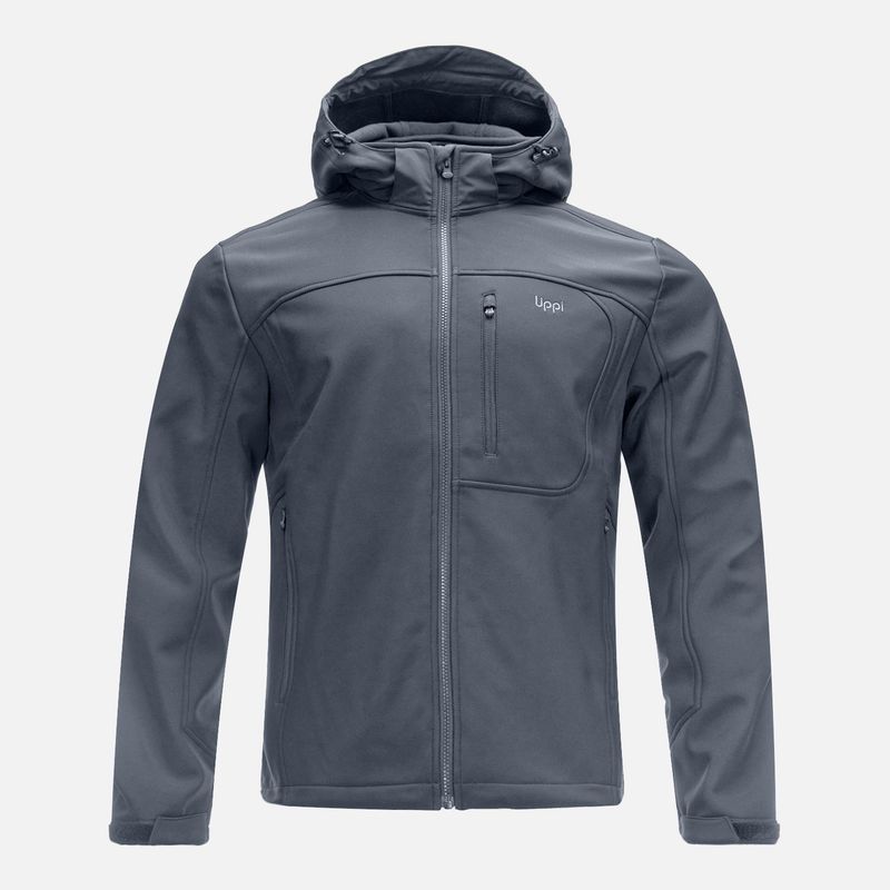 LIPPI - Chaqueta Hombre Macaya Softshell Hoody Jacket Gris Oscuro Lippi