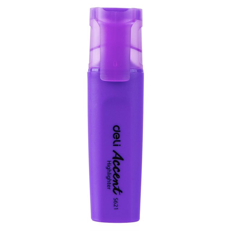 DELI - pack 10 Destacador punta biselada 1-5 mm no tóxico morado