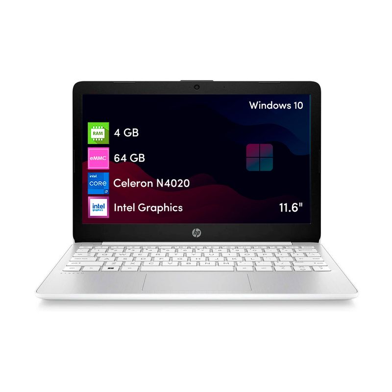 HP - Notebook Hp Stream Celeron 4GB 64GB 116 Win10 Blanco