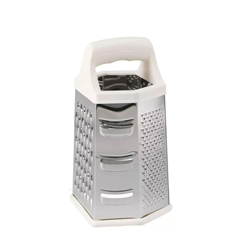 GENERICO - Rallador 6 Caras Hexagonal Para Verduras Queso Cocina Acero.