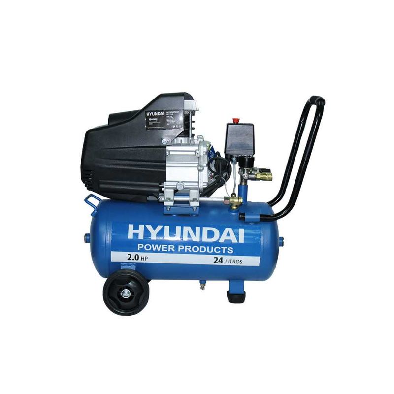 HYUNDAI - Compresor Hyundai Monofásico 2HP 24L 115psi Directo