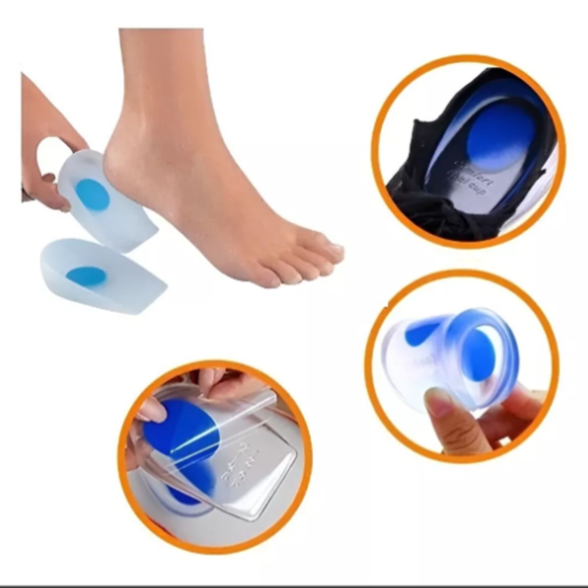 GENERICO - Plantillas Ortopedicas Taloneras Silicona Gel Protector