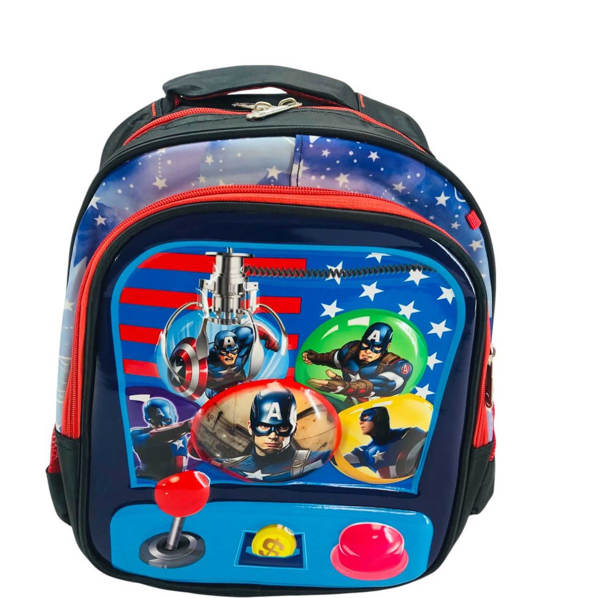 GENERICO - Mochila Escolar Para Niños Capitan America Estuche Incluido