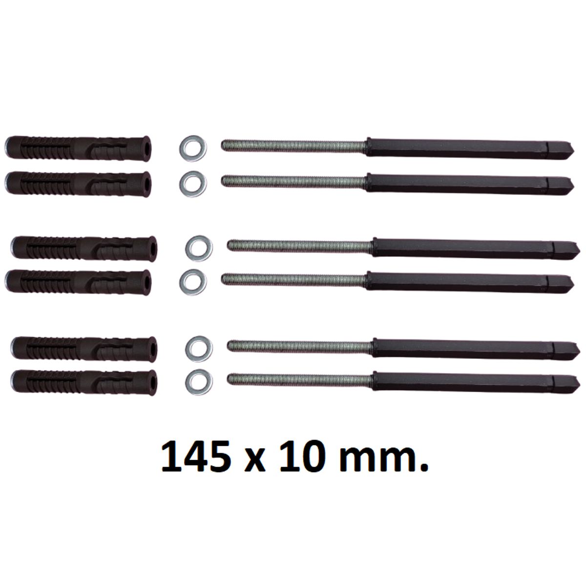 GENERICO - Pack 6 Soportes Ocultos 145 × 10 mm para Repisa Flotante – Anclaje Metálico Invisible