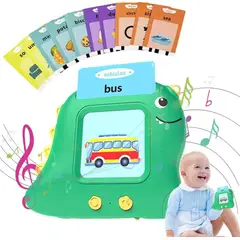 OEM - TARJETAS FLASH APRENDIZAJE CON AUDIO INGLES ESPAÑOL VERDE