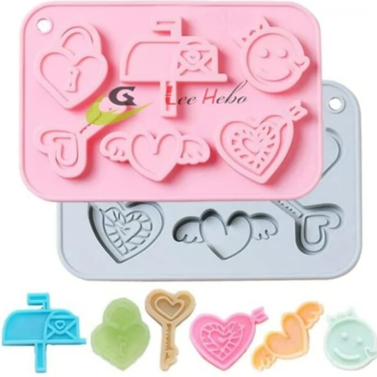 GENERICO - Molde Silicona Para Chocolate Forma Corazones-Llaves