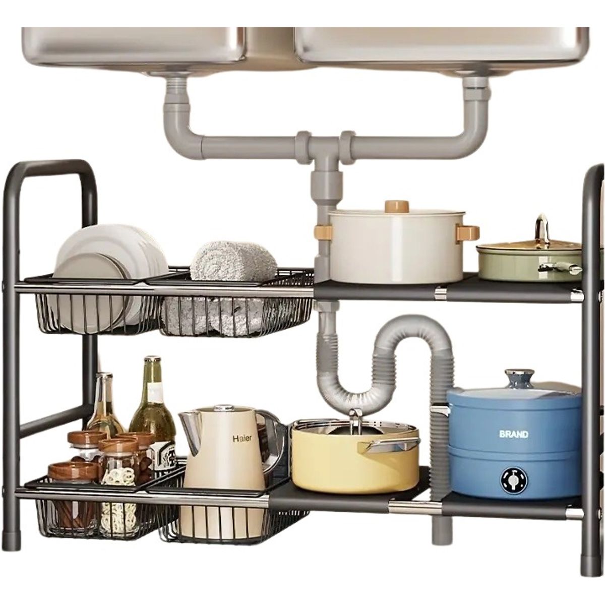 U BUY - Rack Cocina Debajo Del Fregadero Organizador Modular Armable