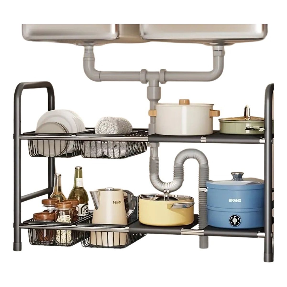 U BUY - Rack Cocina Debajo Del Fregadero Organizador Modular Armable