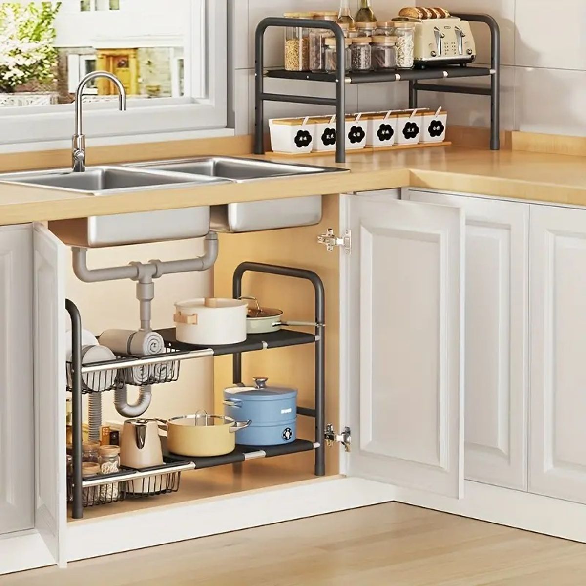 U BUY - Rack Cocina Debajo Del Fregadero Organizador Modular Armable