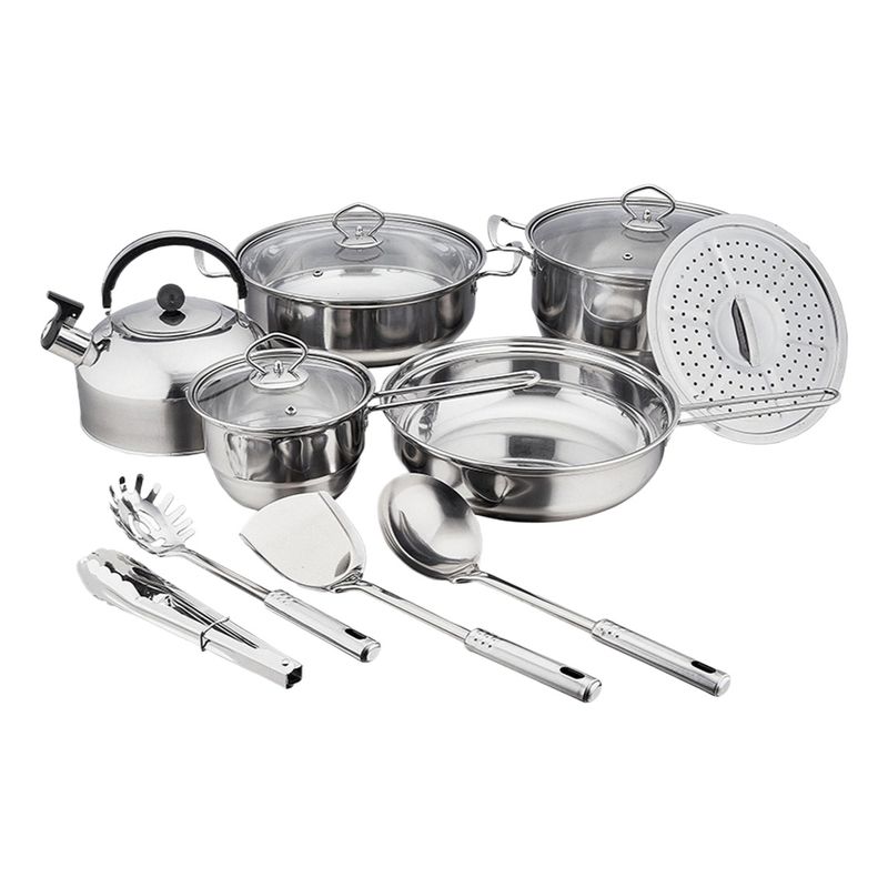 U BUY - Bateria De Cocina Acero Inoxidable Inducción 14 Piezas