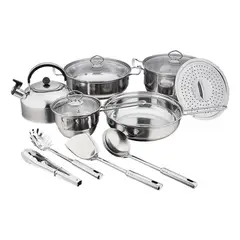 U BUY - Bateria De Cocina Acero Inoxidable Inducción 14 Piezas