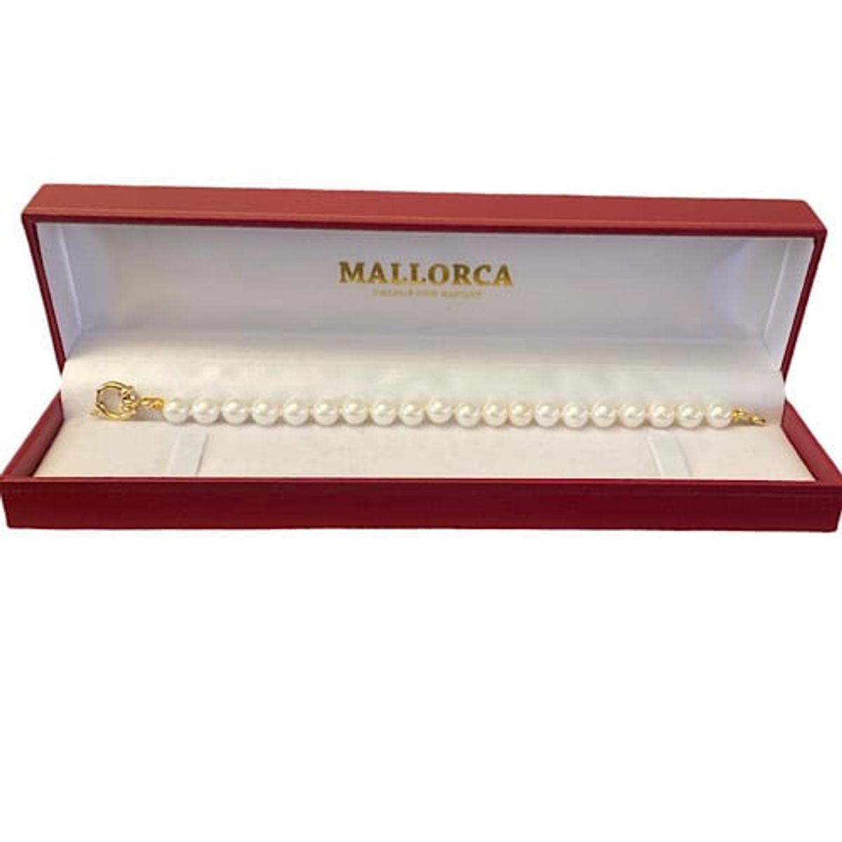 MALLORCA - PULSERA PERLAS BLANCAS 8MM DE MALLORCA