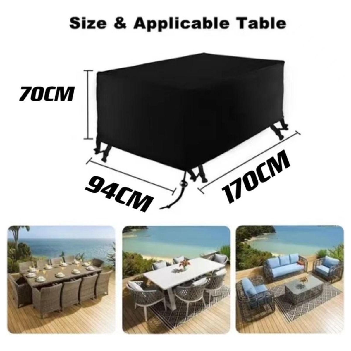 U BUY - Cubierta Mesas Silla De Exterior Funda Impermeable Protector