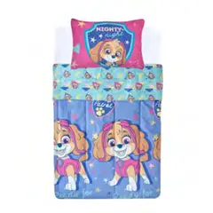 MASHINI - Plumón Cubrecama Infantil Reversible 1.5 Plazas Paw Patrol Skye
