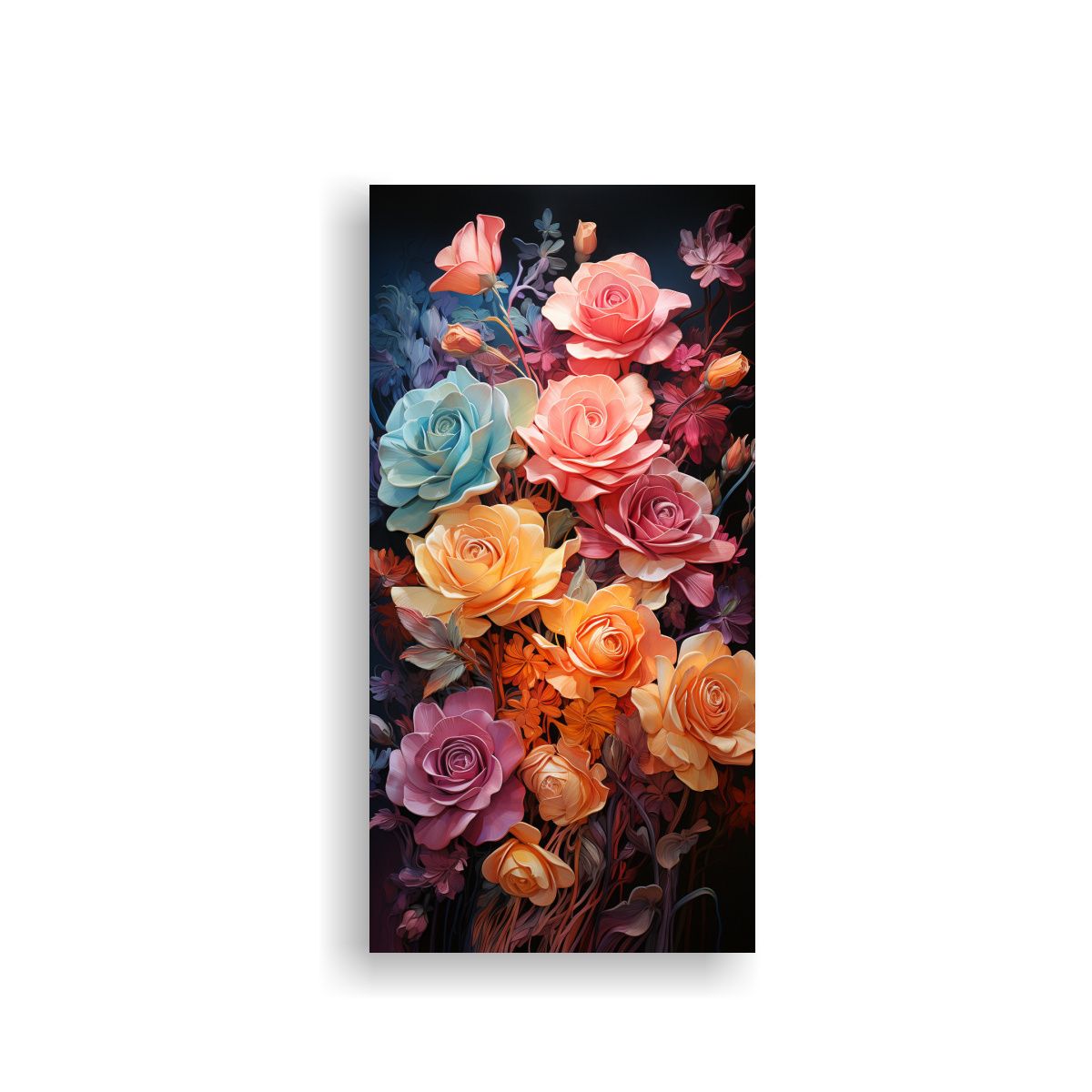 GENERICO - Arte De Pared Minimalismo Forma Rosas Mundo Romant 60x120cm