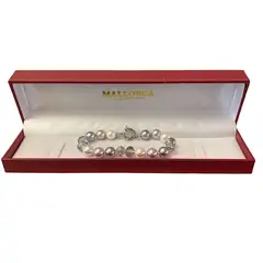 MALLORCA - PULSERA PERLAS DE 10MM DE DIÁMETRO Y CRISTAL DE ROCA