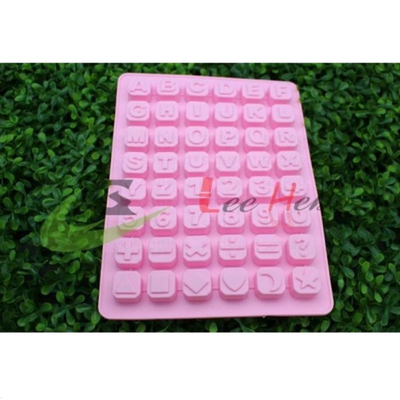 GENERICO - Molde Silicona Para Chocolate Forma Letras-Numeros-Signos