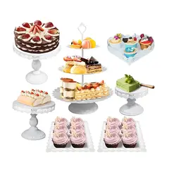 Pasteleria - Set 7 Porta Cupcakes Bases Para Tortas Alzadores Candy Bar
