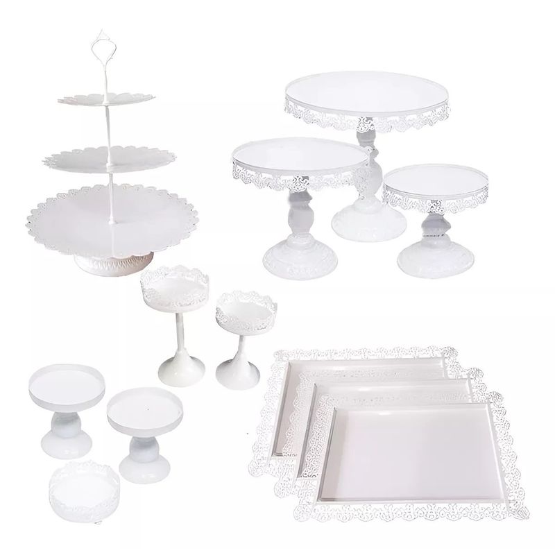 Pasteleria - Set 12 Bases Para Tortas Alzadores Candy Bar Porta Cupcakes