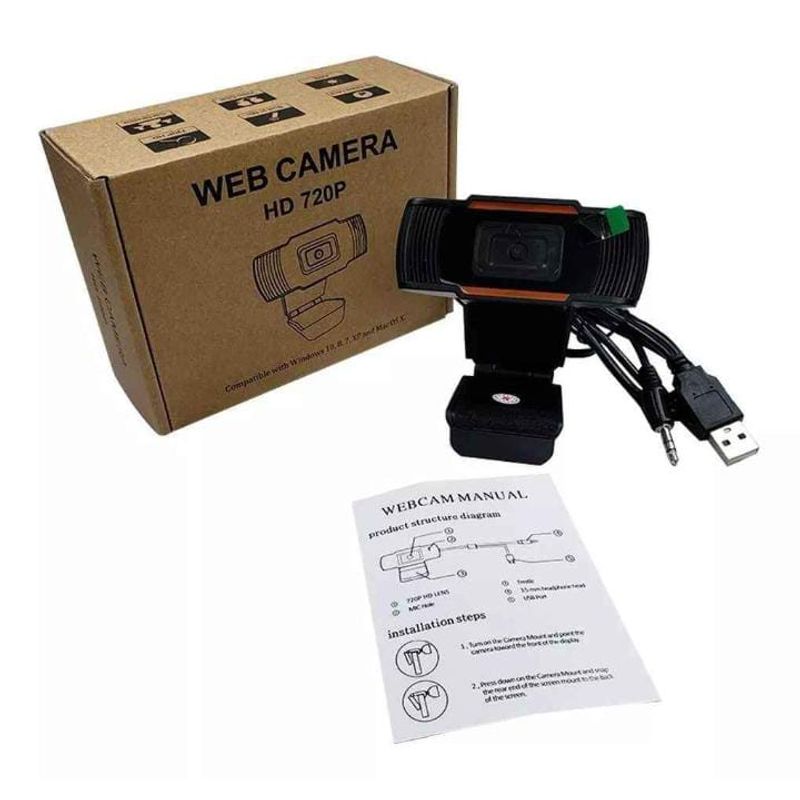 GENERICO - Cámara web 720 HD USB para PC con micrófono con cancelación de ruido
