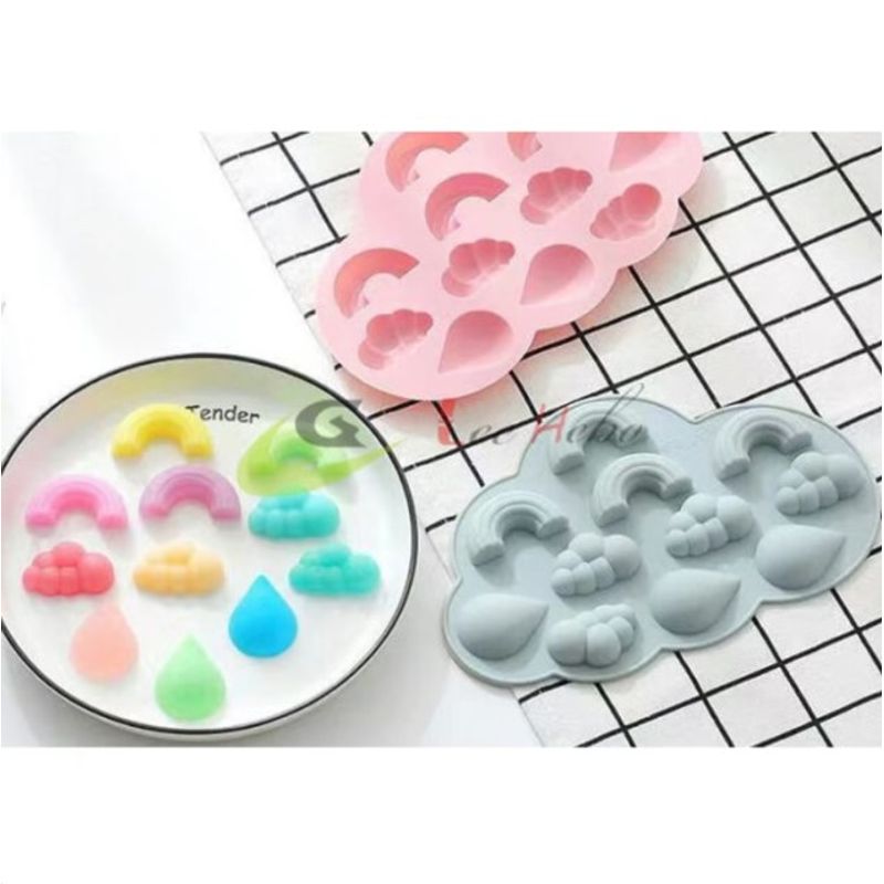 GENERICO - Molde Silicona Para Chocolate Forma Arcoiris-Gota
