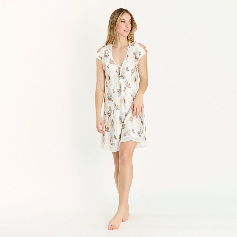 BARBIZON - Camisola Sesgo Beige Estampado