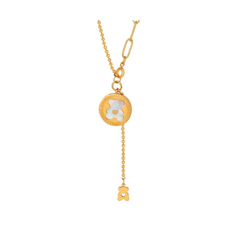 LUX JOYAS - Collar Baño Oro 18k Osito Nácar