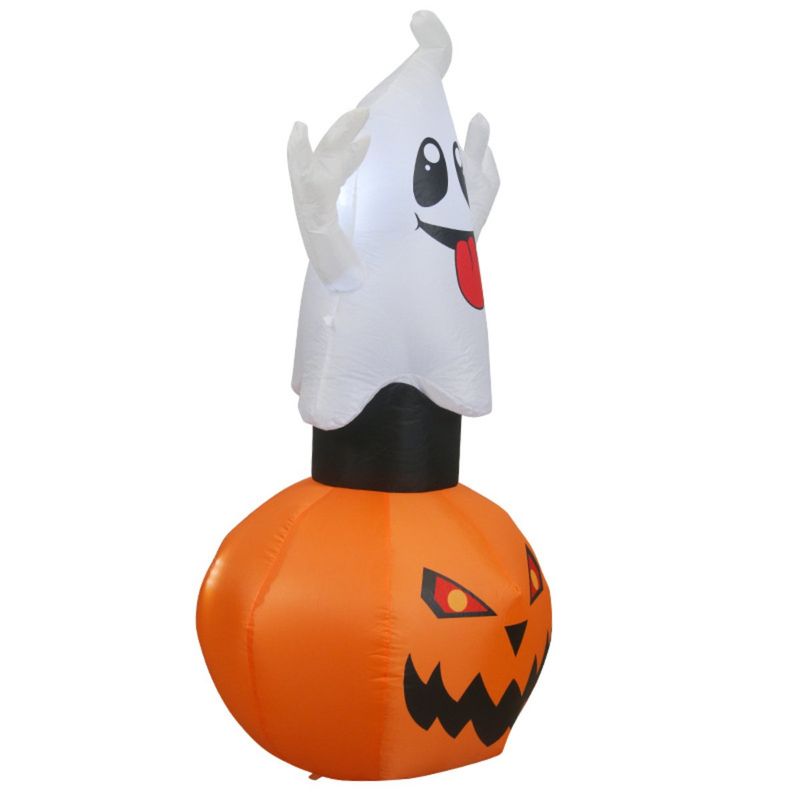 HALLOWEEN - FANTASMA CON CALABAZA INFLABLE LED