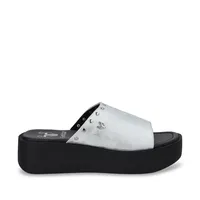 Sandalia Mujer Plateada Plataforma 53730