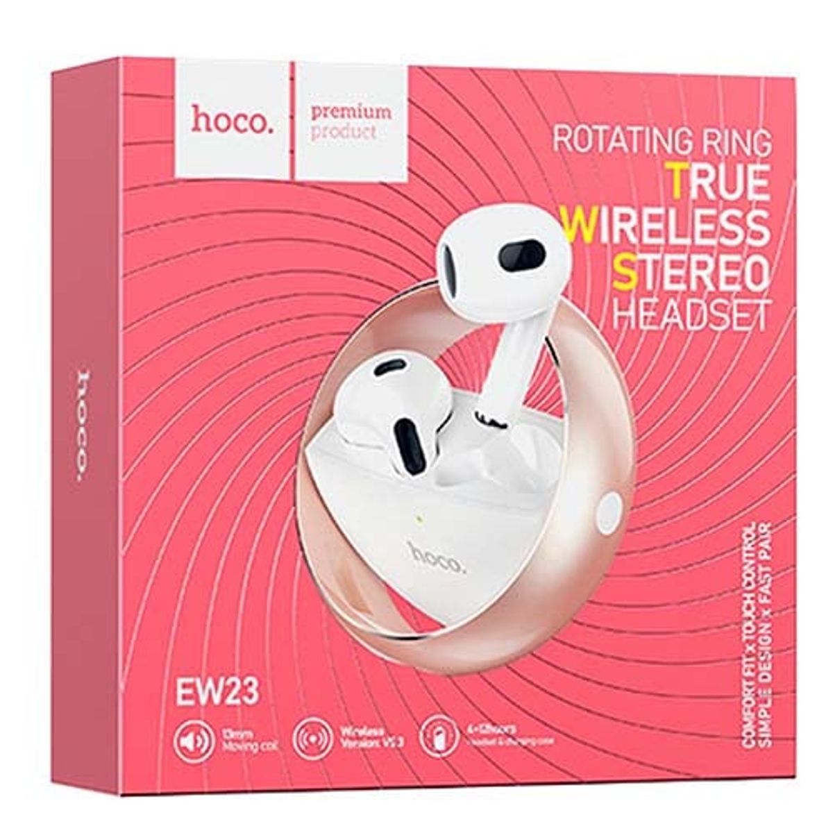 HOCO - Audifonos Hoco Ew23 Canzone Tws In Ear Bluetooth Rose Gold