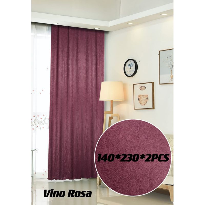GENERICO - Cortinas para living tela rustica no blackout