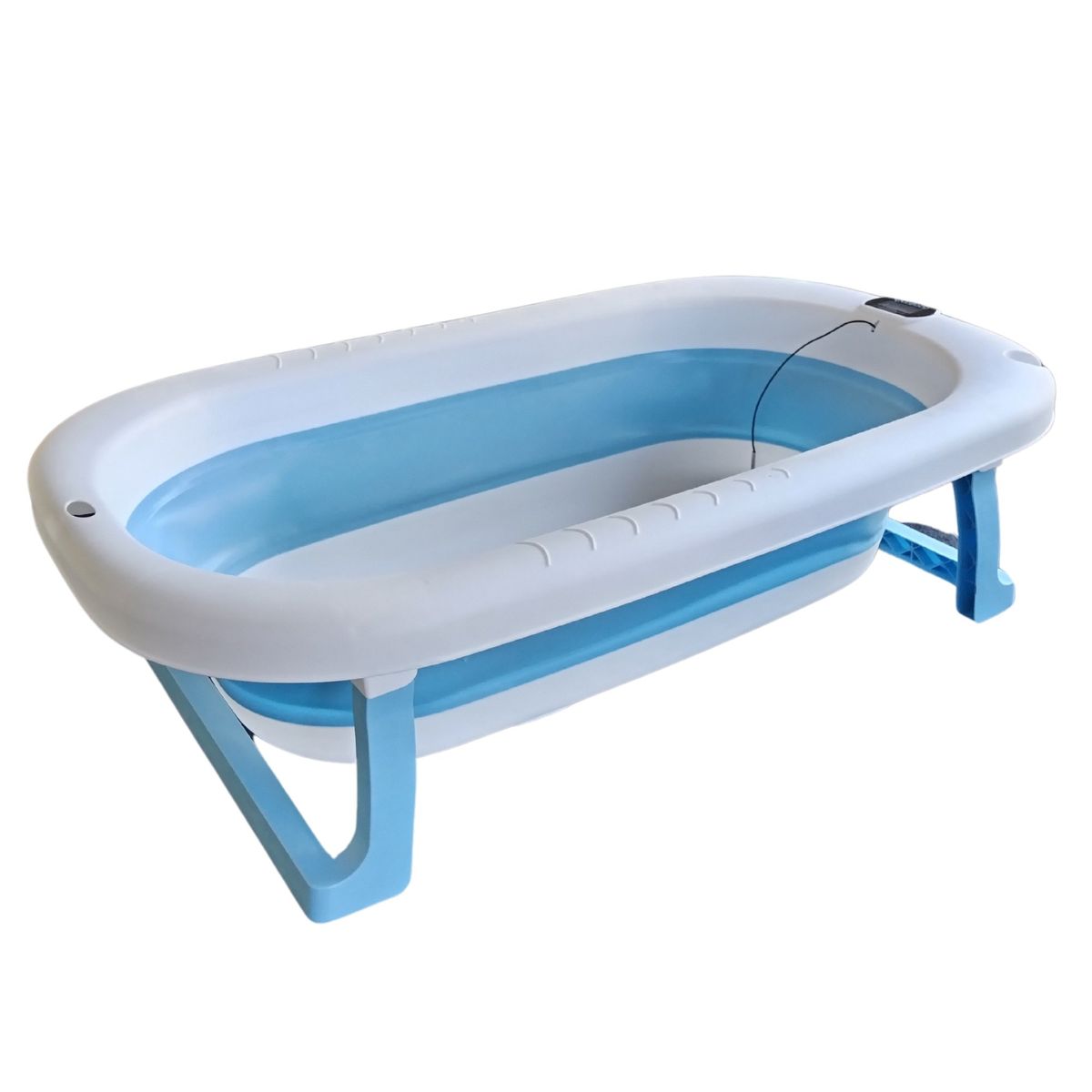 COBABY - Bañera plegable azul con hamaca y termometro CoBaby