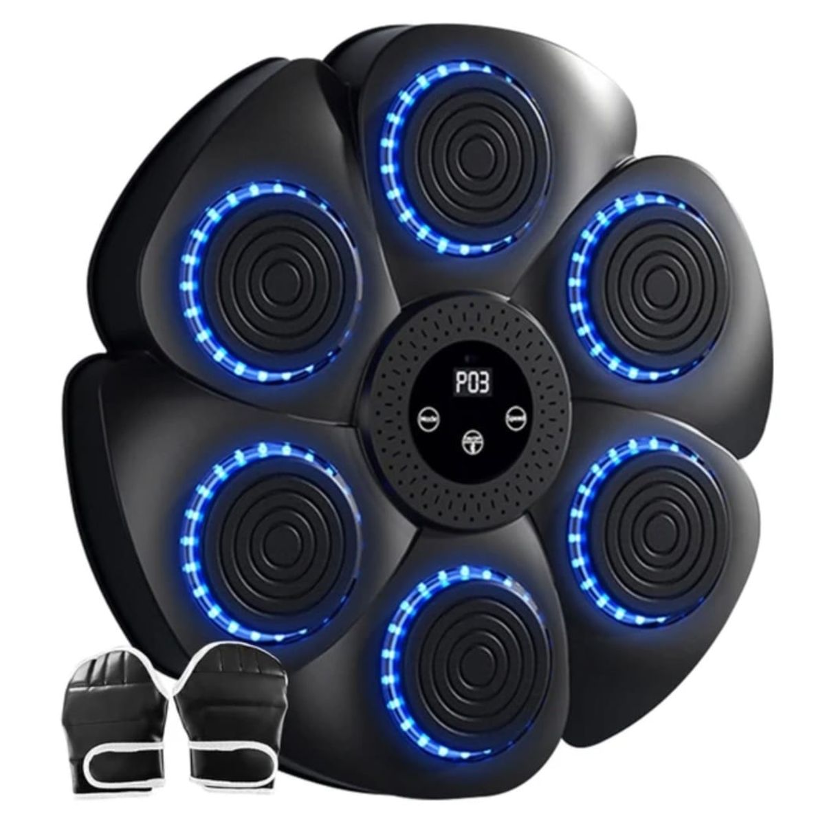 GENERICO - Maquina Boxeo Musical Artes Marciales Bluetooth 6 puños adulto