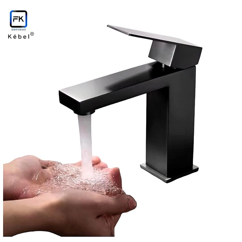 GENERICO - Llave Monomando Lavamanos Solid Black FK