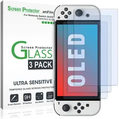 GENERICO - Protector Pantalla Vidrio Templado Nintendo Switch OLED AmFilm 3PACK