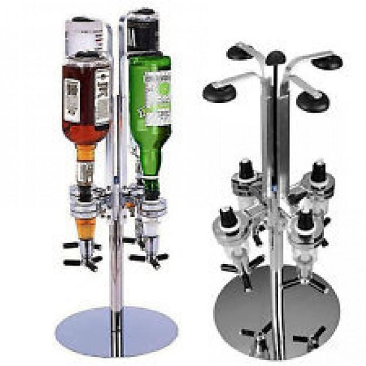 TOLVA - Dosificador de tragos 4 botellas plateado