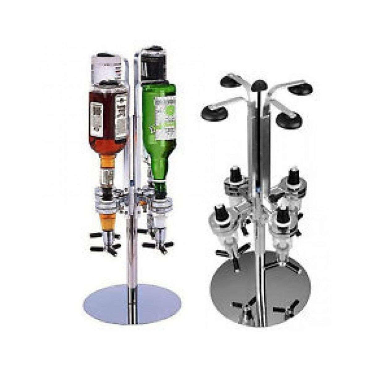 TOLVA - Dosificador de tragos 4 botellas plateado