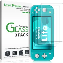 GENERICO - Protector Vidrio Templado Nintendo Switch Lite AmFilm 3 pack