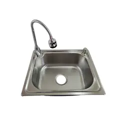 MODERN SPACE - Lavaplatos 50x40 Cm Sobre Cubierta + Grifería + Dispensador