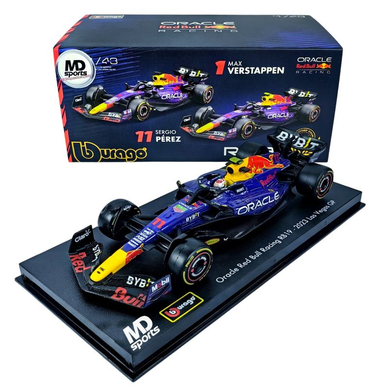 BBURAGO - Auto F1 RedBull RB19 Las Vegas 2023 Checo Perez Acrilic 1:43