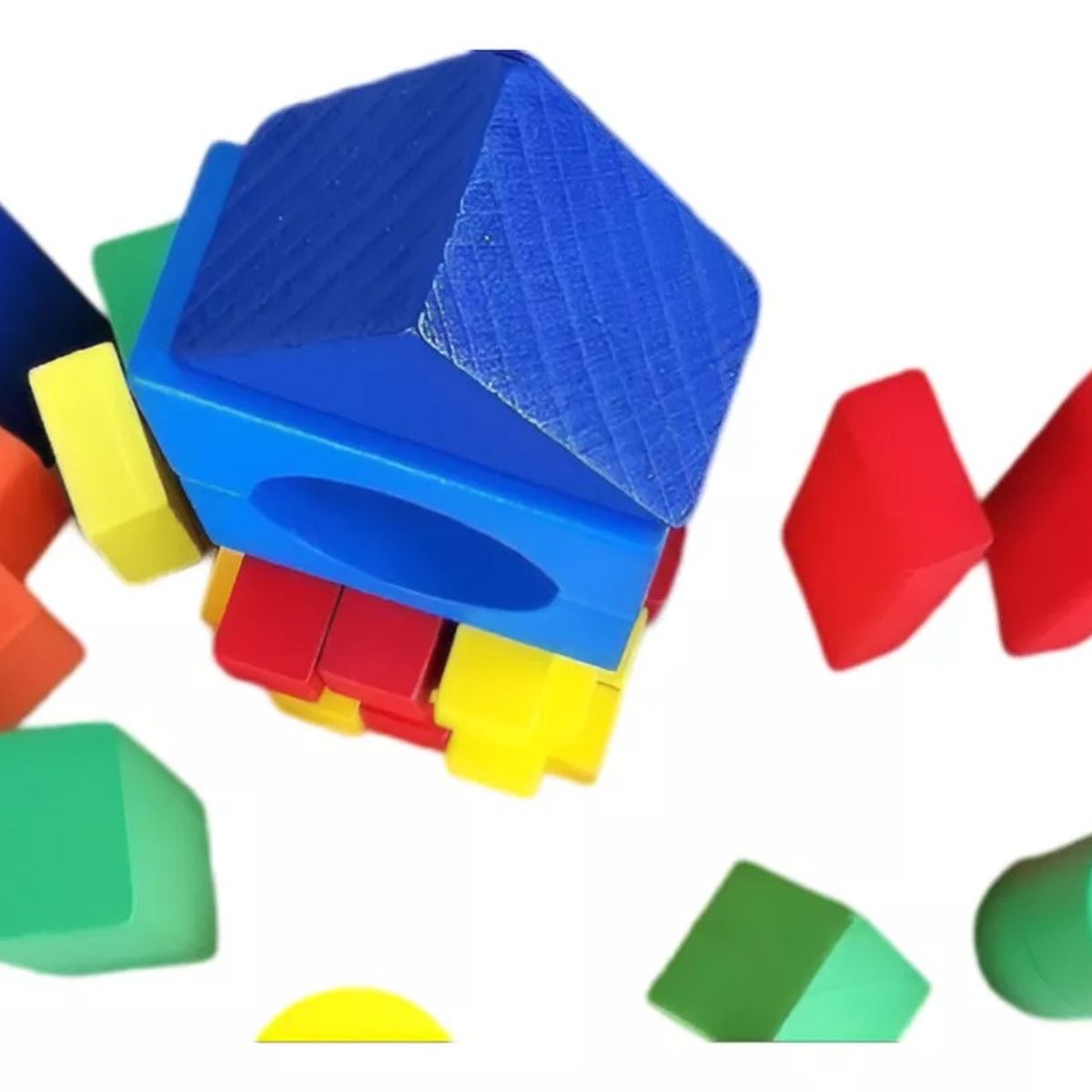 GENERICO - Juguete Montessori Mochila Bloques De Madera Didáctico