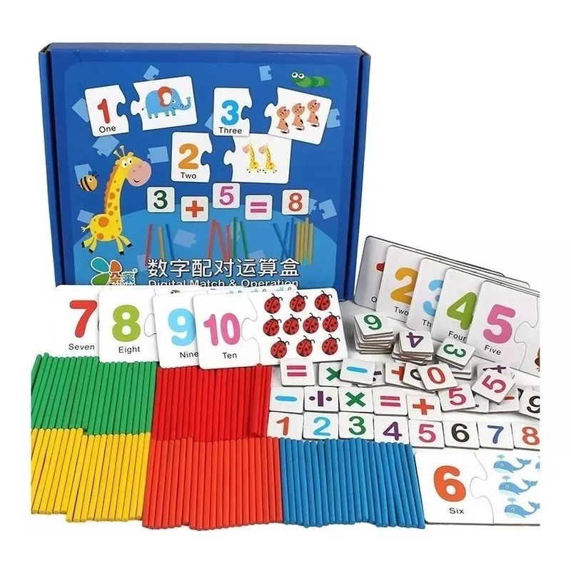 GENERICO - Juego De Madera Sumar Y Restar Didáctico Aprender Matemática