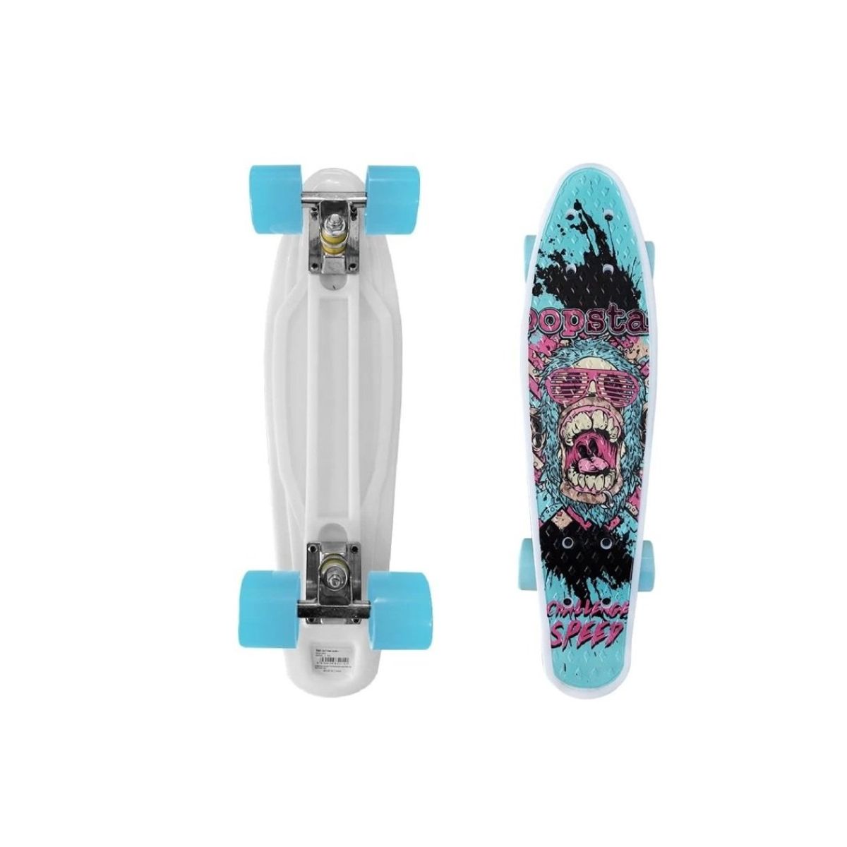 GENERICO - Skate Penny Board Patineta Monkey Pop Star Niños Blue
