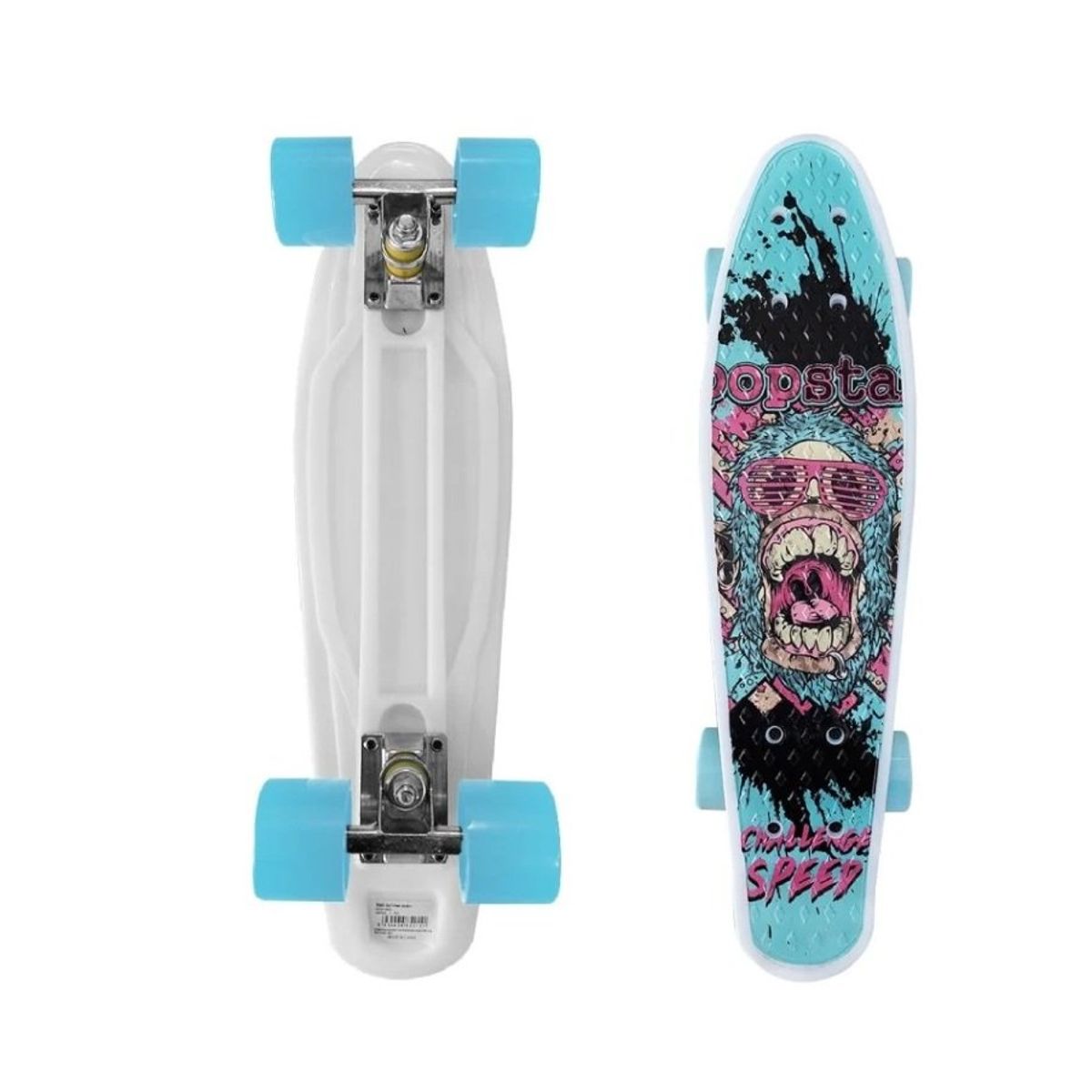 GENERICO - Skate Penny Board Patineta Monkey Pop Star Niños Azul