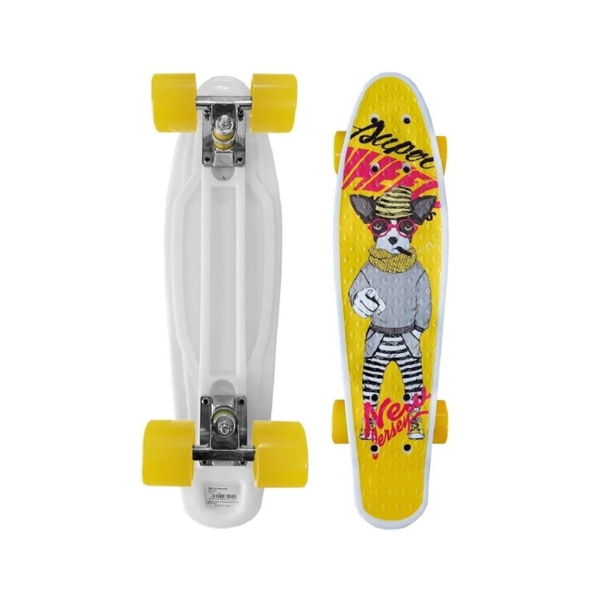 GENERICO - Skate Penny Board Patineta Yellow Perro Boys